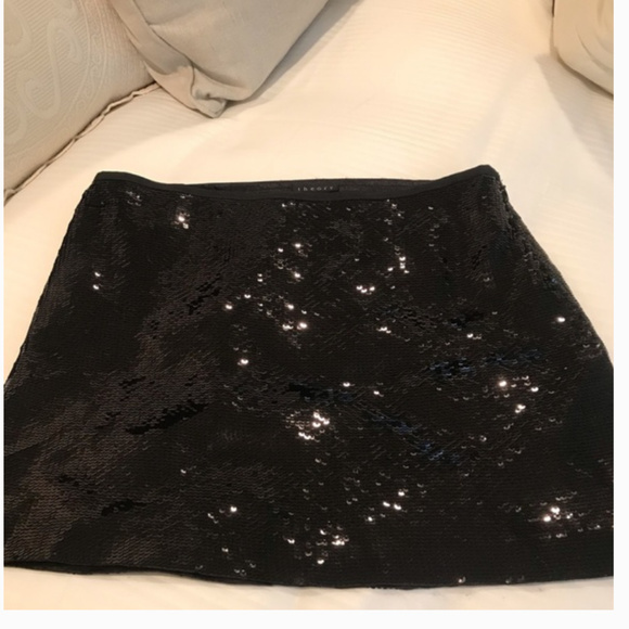 Flawless Theory Black Sequin Mini Skirt $295 - Picture 4 of 8